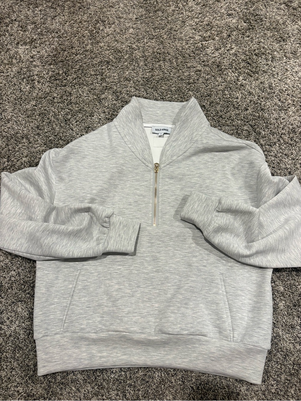 Gold Hinge 1/4 pullover Women's Small Gray
